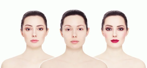 bir modelin üç adet fotoğraf