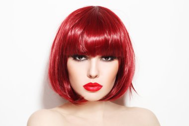 Bob saç kesimi ile seksi kız