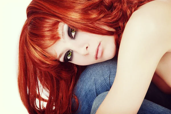 Beautiful redhead girl — Stock Photo, Image