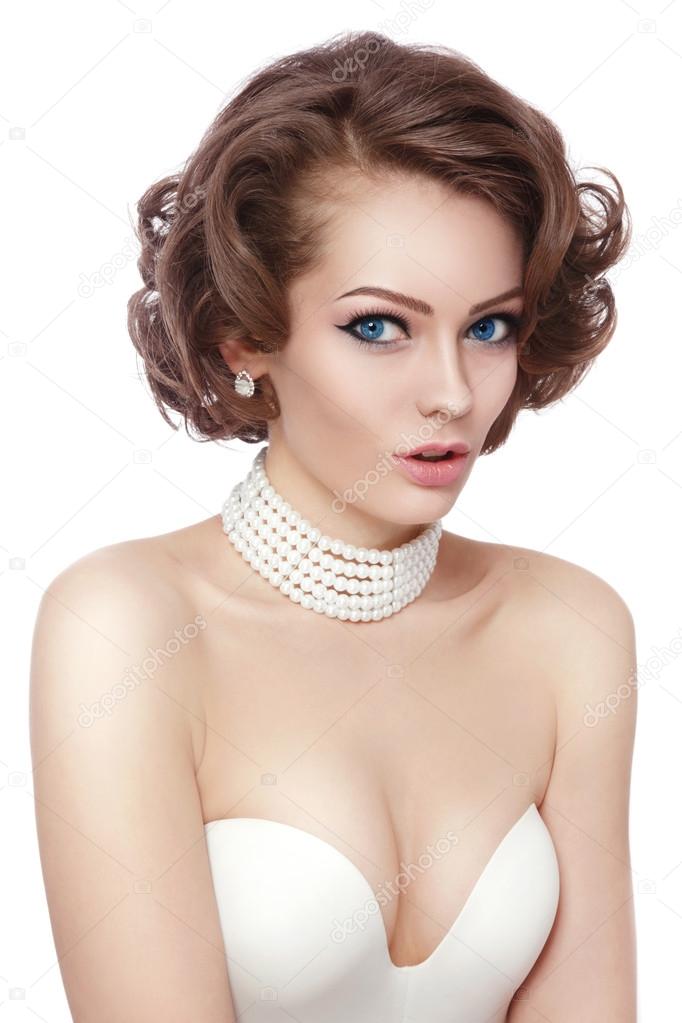sexy woman with surprised expression