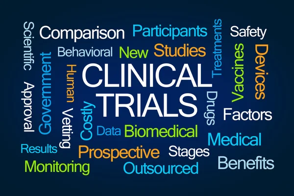 Clinical Trials Word Cloud — Stock Photo, Image
