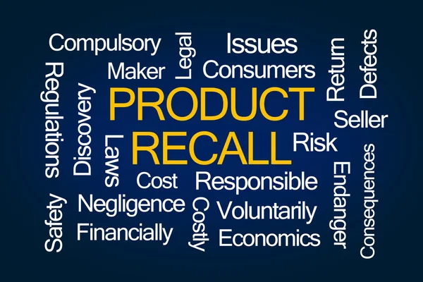 Product Recall Word Cloud — Stock Photo, Image