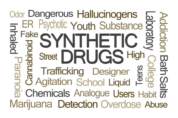 Drogues synthétiques Word Cloud — Photo