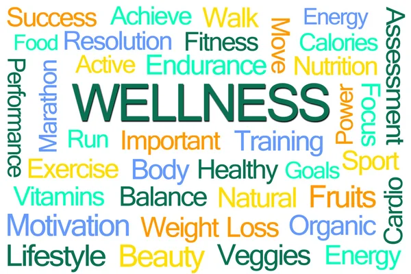 Wellness Word Cloud — Stock Photo, Image