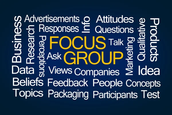 Focus Group Word Cloud — Stock Photo, Image