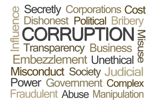 Corruption Word Cloud — Stock Photo, Image