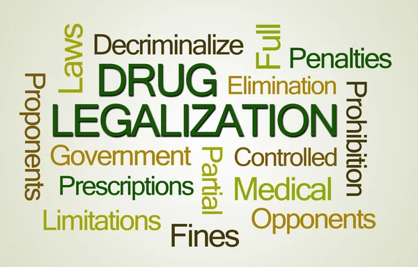 Legalização de drogas Word Cloud — Fotografia de Stock