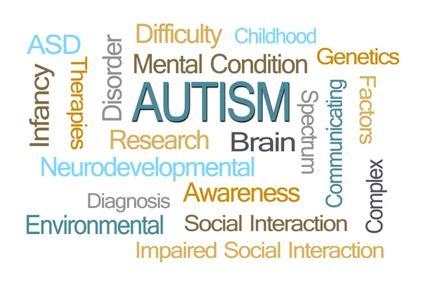 Autismo Word Cloud — Foto Stock