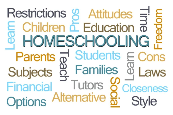 Nuage de mot Homeschooling — Photo
