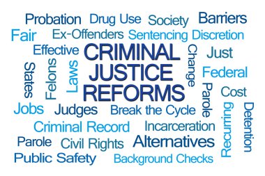 Criminal Justice Reforms Word Cloud clipart