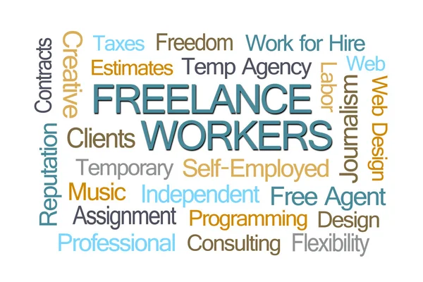 Trabalhadores freelance Word Cloud — Fotografia de Stock