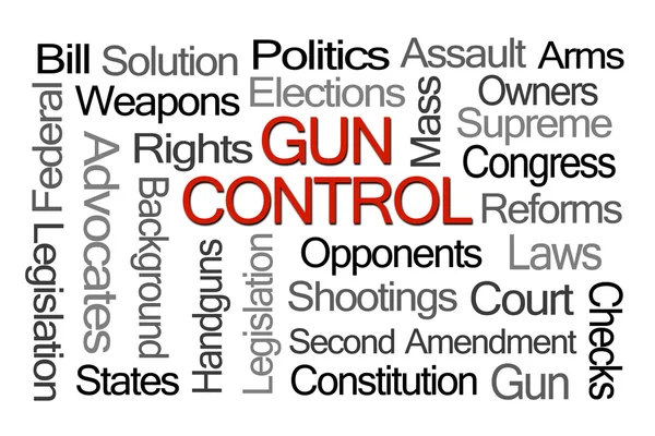 Gun Control wetten Word Cloud — Stockfoto