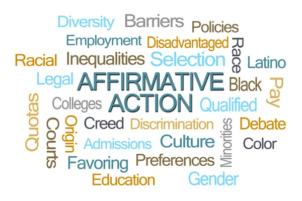 Acción afirmativa Word Cloud — Foto de Stock