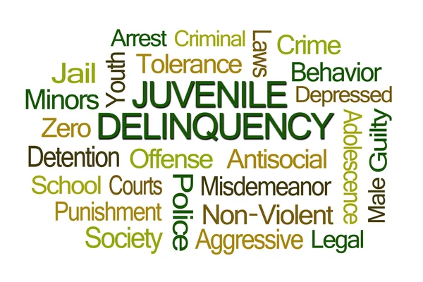 Delinquência Juvenil Word Cloud — Fotografia de Stock