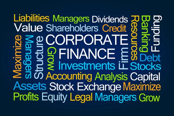 Wortwolke Corporate Finance — Stockfoto