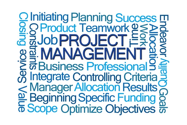 Gestión de proyectos word cloud — Foto de Stock