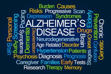 Alzheimer hastalığı kelime bulutu