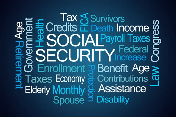 Wortwolke der sozialen Sicherheit — Stockfoto
