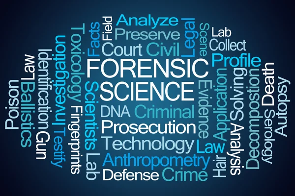 Scienza forense Word Cloud — Foto Stock