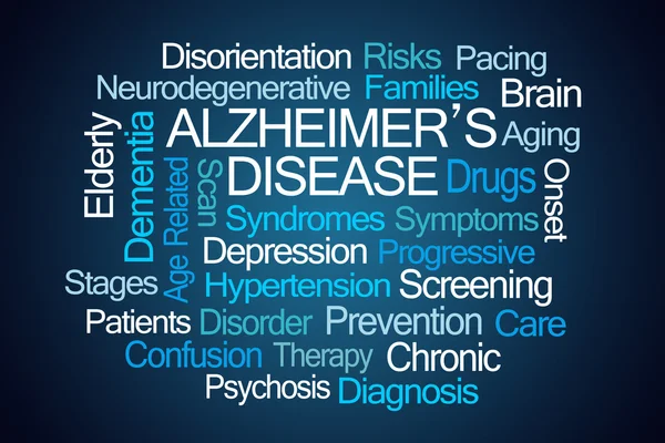 Choroba Alzheimera słowo chmura — Zdjęcie stockowe