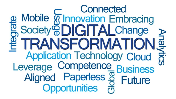 Transformación digital Word Cloud —  Fotos de Stock