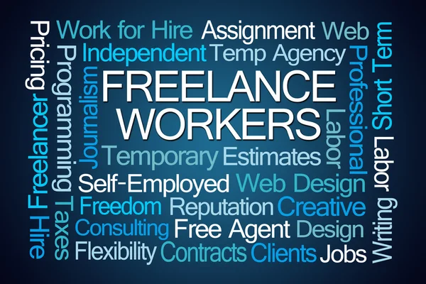 Trabalhadores freelance Word Cloud — Fotografia de Stock