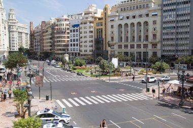 Şehir merkezindeki Valenica, İspanya