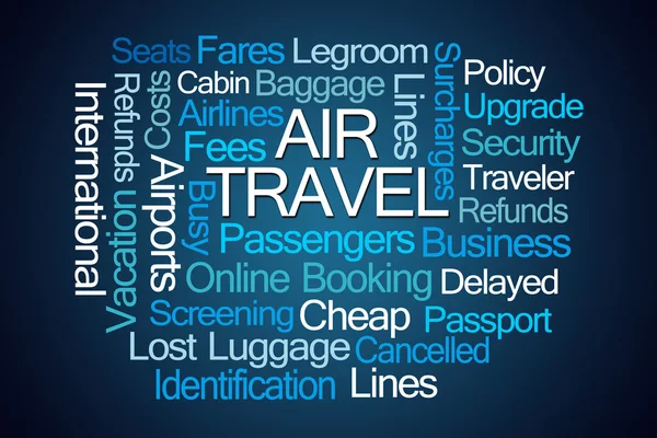 Viajes en avión Word Cloud —  Fotos de Stock