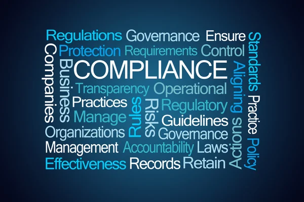 Compliance word cloud — Stockfoto