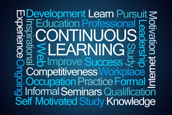 Continuous Learning Word Cloud — Stock Photo, Image