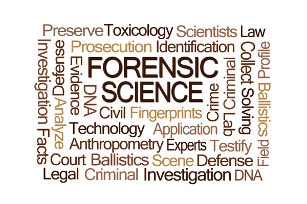 Forensic Science słowo Cloud — Zdjęcie stockowe