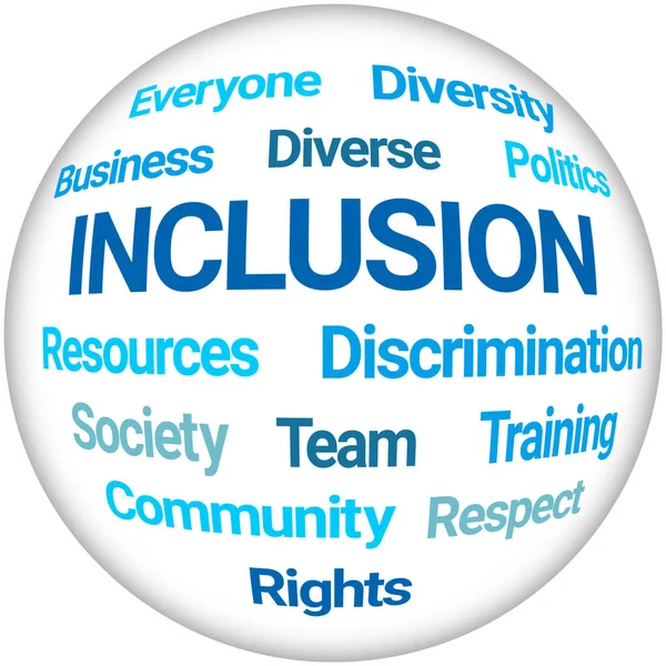 Inclusion Word Cloud Bílém Pozadí — Stock fotografie