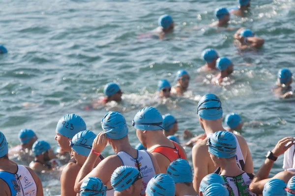 Triathlon-Simning — Stockfoto