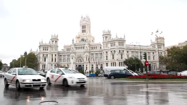 Madrid, Spain City Hall Building — Stockvideo