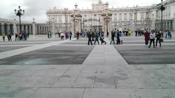 Time lapse del Palazzo Reale di Madrid, Spagna . — Video Stock