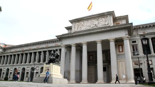 Prado Museum in Madrid, Spanje — Stockvideo