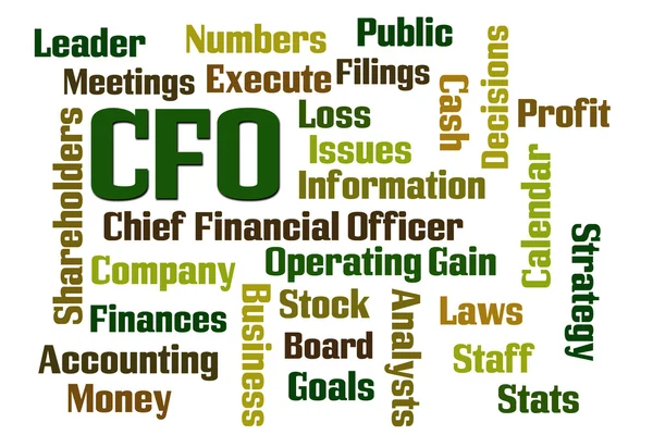 CFO szó felhő — Stock Fotó