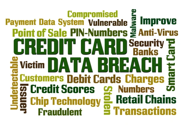 Violazione dei dati della carta di credito — Foto Stock