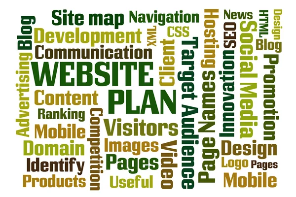 Plan del sitio web — Foto de Stock