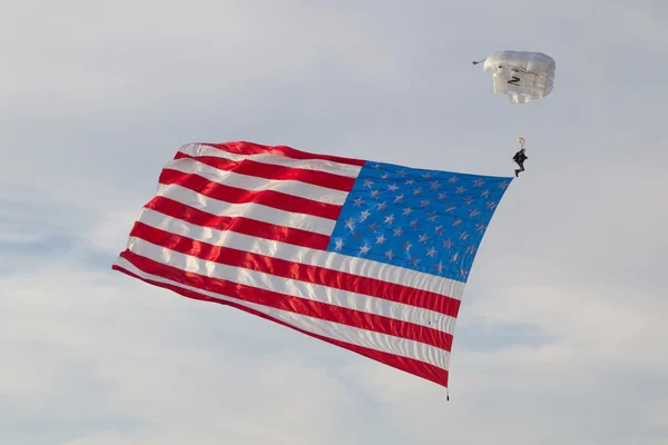 Skydiver US Flag — Stock Photo, Image