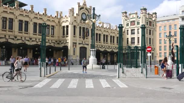 Valencia, spanischer bahnhof — Stockvideo