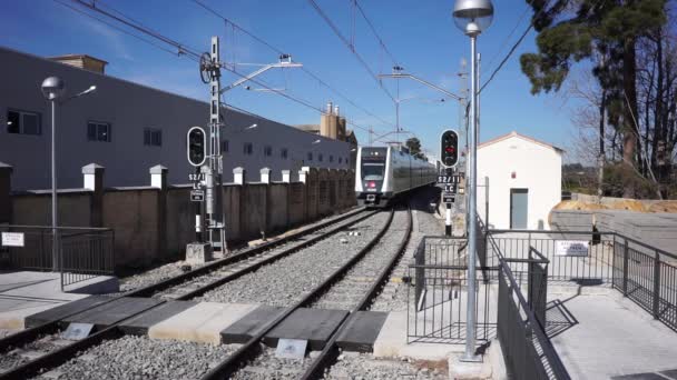 Valência, Espanha Metro Train . — Vídeo de Stock