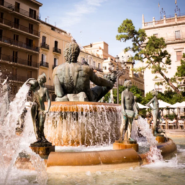 Turia fontanna w Walencji, Hiszpania — Zdjęcie stockowe