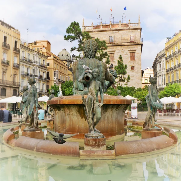 Turia fontein in valencia, Spanje — Stockfoto