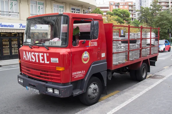 Amstel sör szállítás teherautó — Stock Fotó