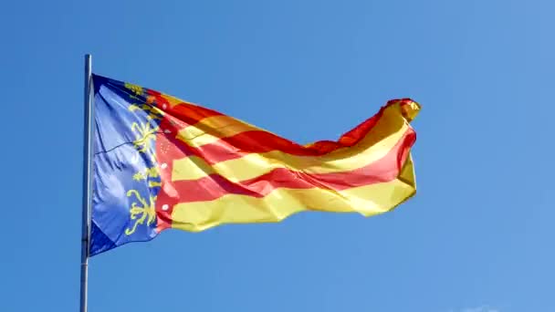 Bandeira de Valencia, Espanha — Vídeo de Stock