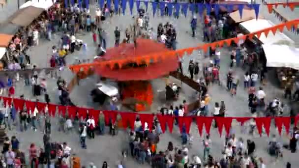 Time Lapse from above of the First Edition of the Valencia Medieval Market in Valencia, Espanha . — Vídeo de Stock