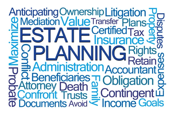 Estate planering Word Cloud — Stockfoto