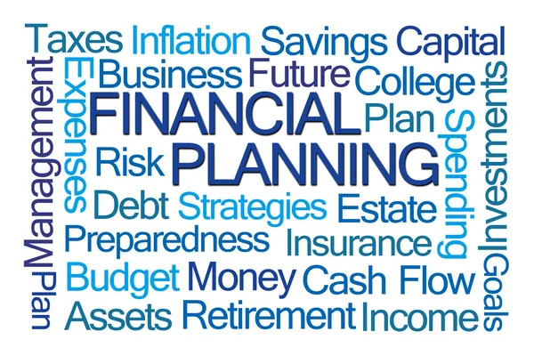 Financiële Planning Word Cloud — Stockfoto