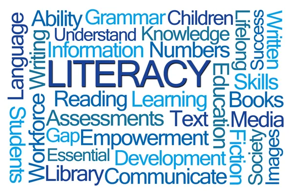 Literacy Word Cloud — Stock Photo, Image